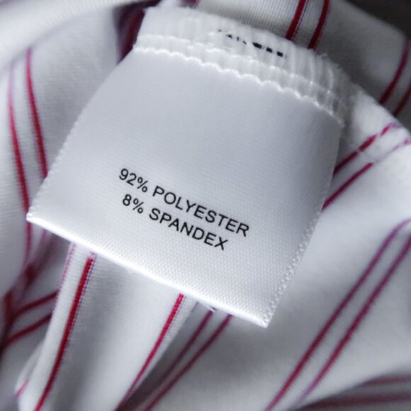 Peter Millar Summer Comfort White Striped Stretch Polo (M) - Picture 10 of 10